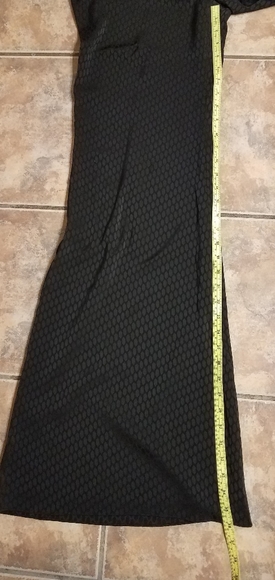 ALEXIS JUMPSUIT,BLACK WIDE LEGS SIZE L - Picture 12 of 12